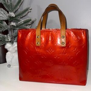LOUIS VUITTON Monogram Vernis Reade PM Handbag – Red Rouge